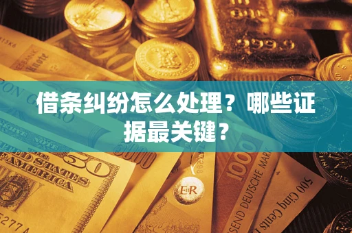 武汉借条纠纷怎么处理？哪些证据最关键？
