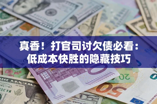 武汉真香！打官司讨欠债必看：低成本快胜的隐藏技巧