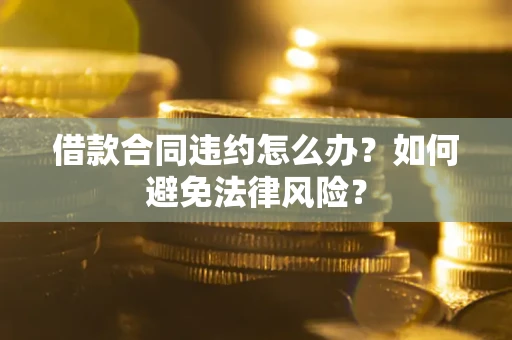 武汉借款合同违约怎么办？如何避免法律风险？