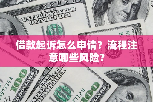 武汉借款起诉怎么申请？流程注意哪些风险？